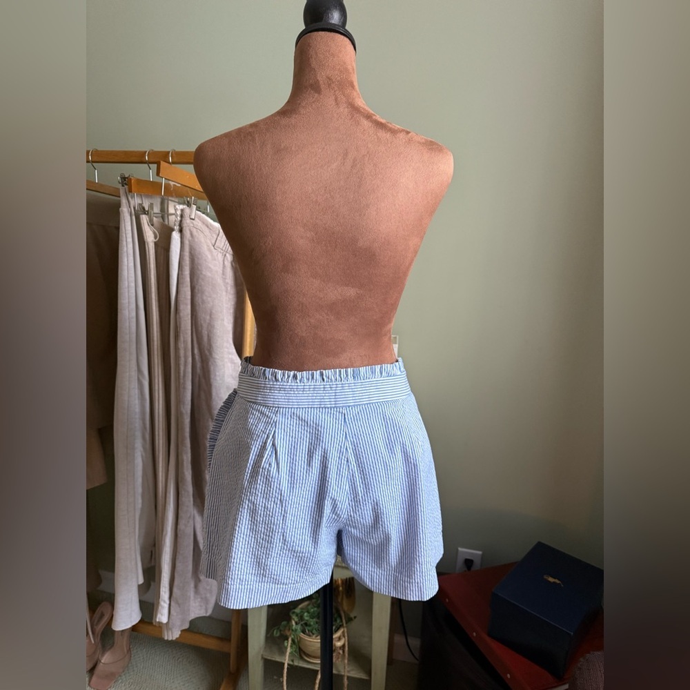 J. Crew Blue Striped Seersucker Shorts - Picture 6 of 7